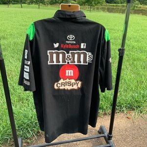 NASCAR Kyle Busch M&M  Shop Shirt RARE COLORFUL M&M CRISPY GRAPHIC Size 3XL